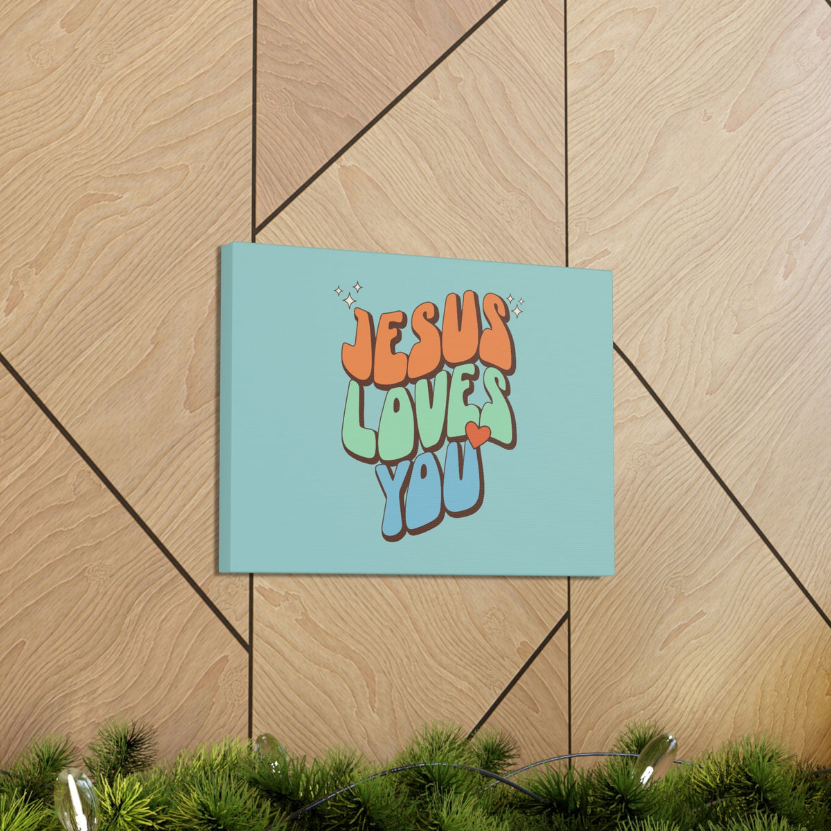 Scripture Walls Jesus Loves You Sky Blue John 15:9 Bible Canvas Christian Wall Art Ready to Hang Unframed-Express Your Love Gifts