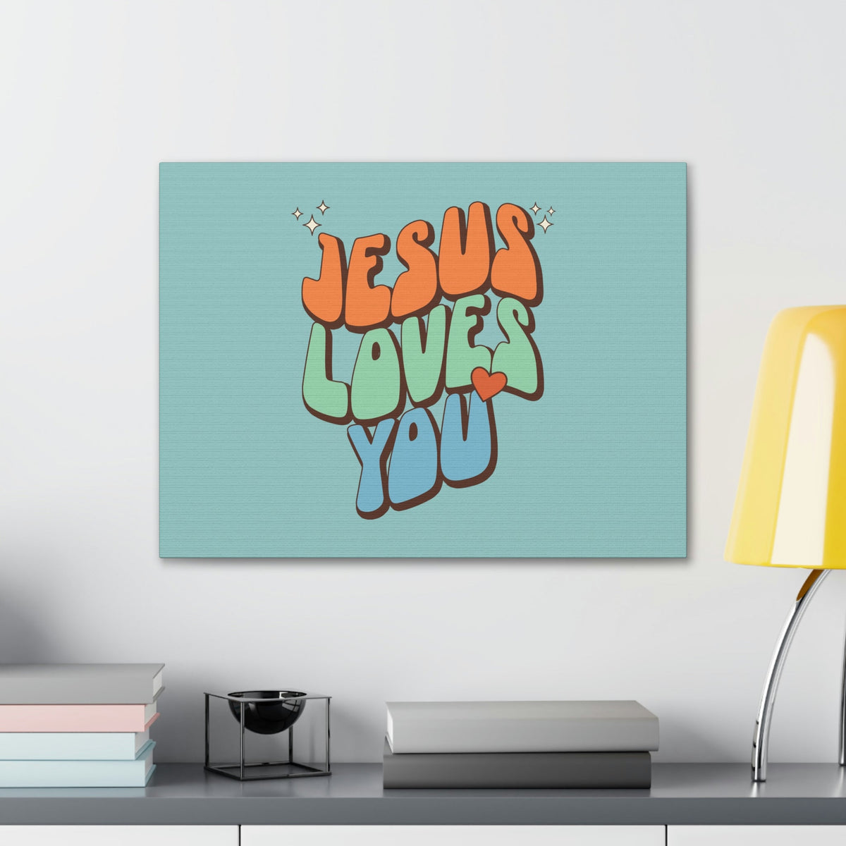 Scripture Walls Jesus Loves You Sky Blue John 15:9 Bible Canvas Christian Wall Art Ready to Hang Unframed-Express Your Love Gifts