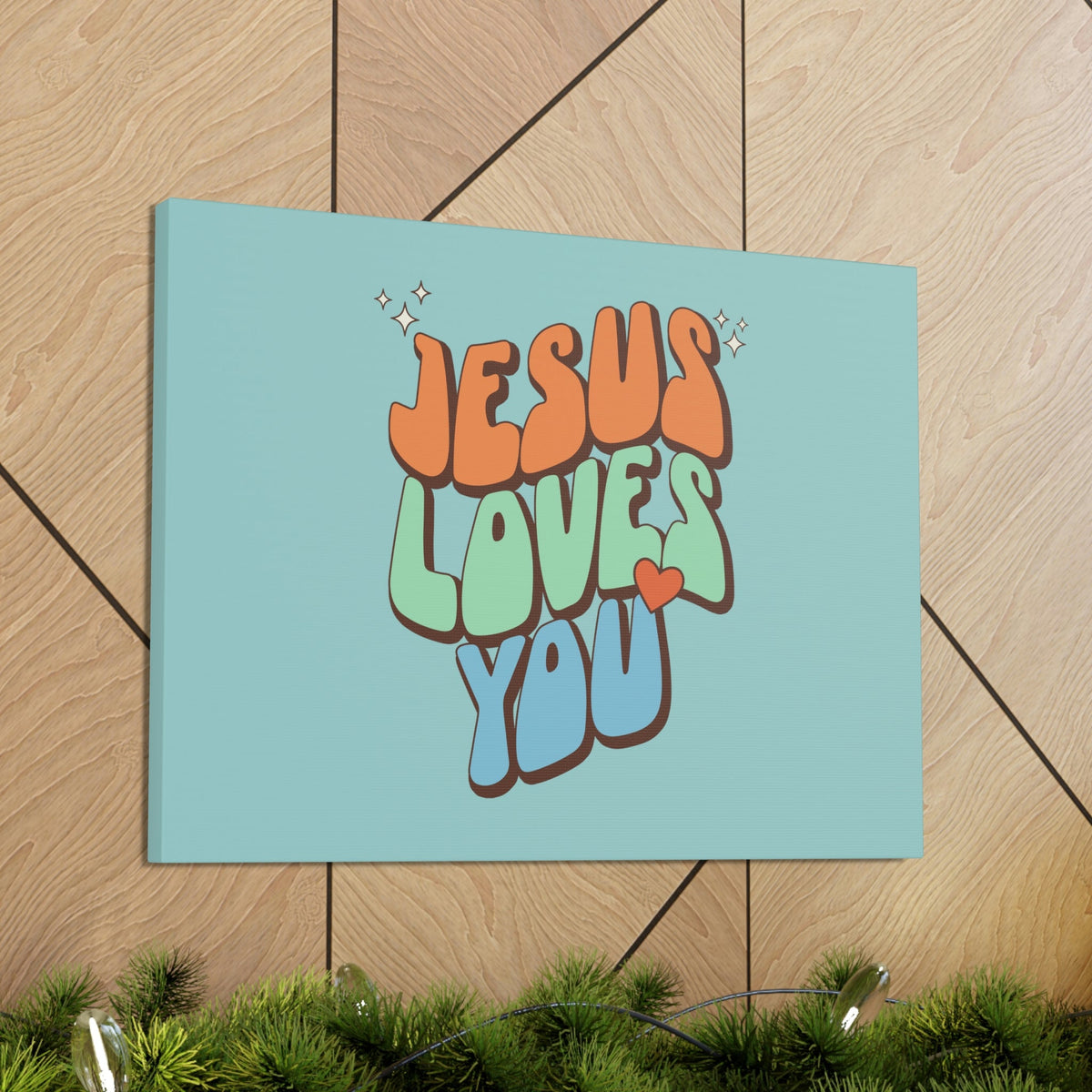 Scripture Walls Jesus Loves You Sky Blue John 15:9 Bible Canvas Christian Wall Art Ready to Hang Unframed-Express Your Love Gifts