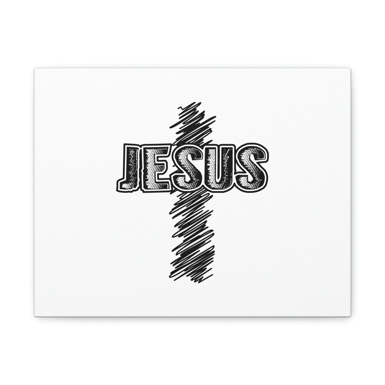 Scripture Walls Jesus Mark 8:34 Cross White Christian Wall Art Bible Verse Print Ready to Hang Unframed-Express Your Love Gifts