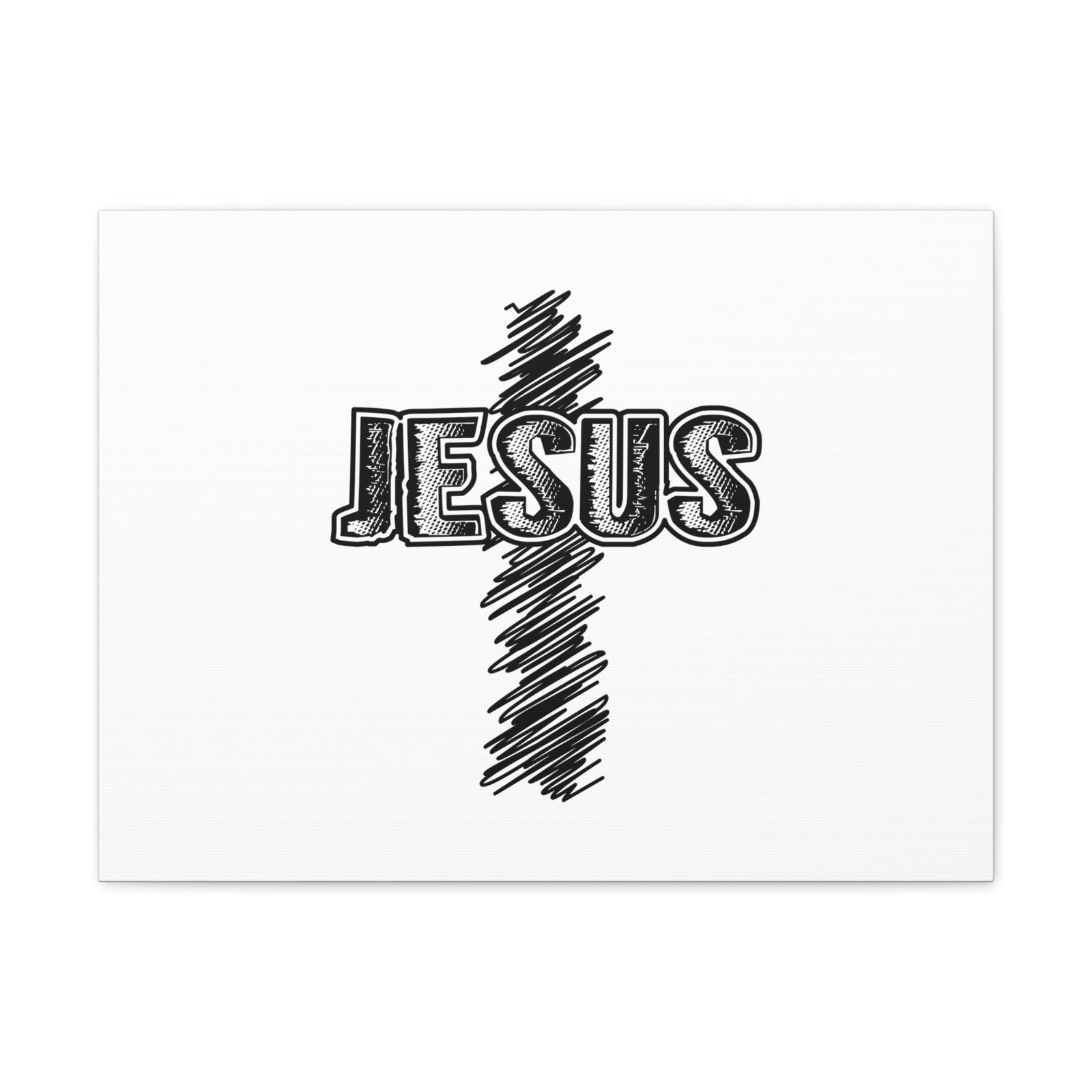 Scripture Walls Jesus Mark 8:34 Cross White Christian Wall Art Bible Verse Print Ready to Hang Unframed-Express Your Love Gifts