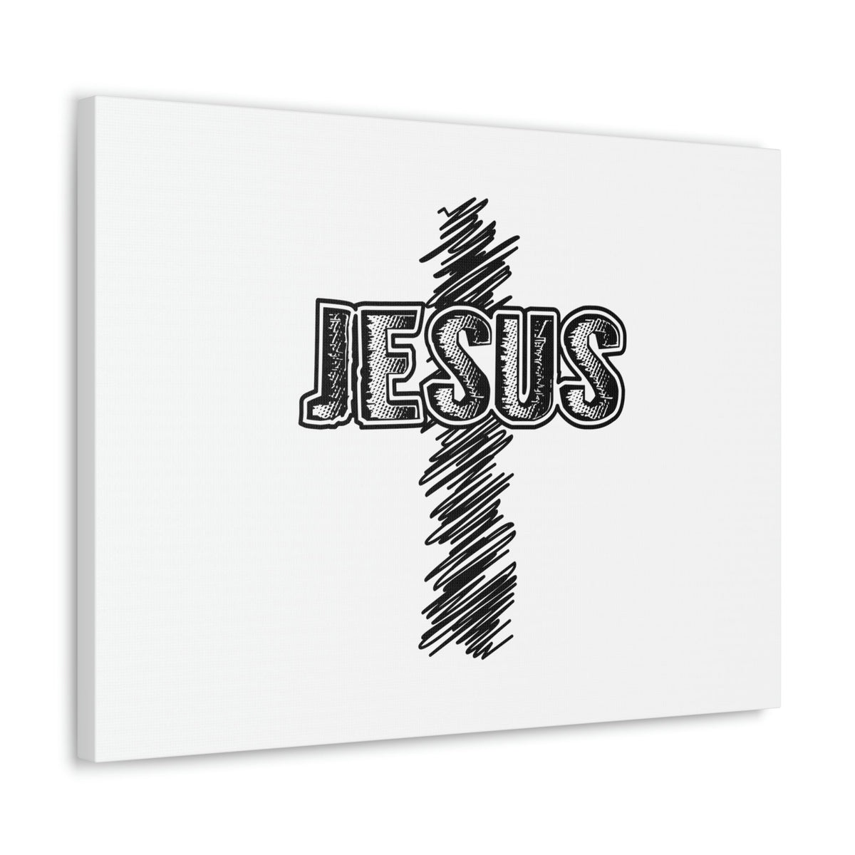 Scripture Walls Jesus Mark 8:34 Cross White Christian Wall Art Bible Verse Print Ready to Hang Unframed-Express Your Love Gifts