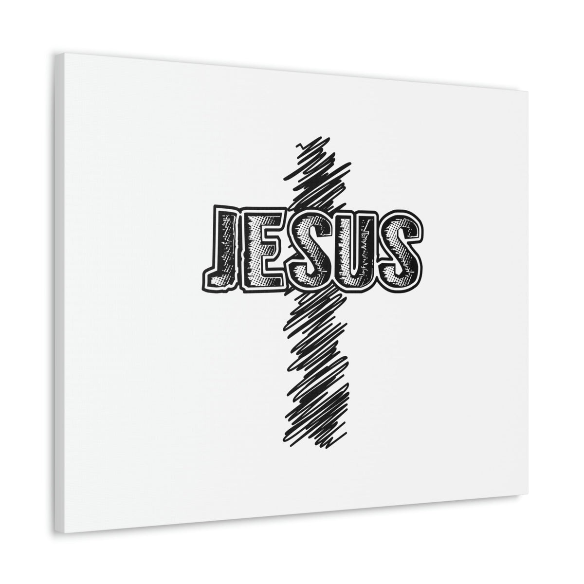 Scripture Walls Jesus Mark 8:34 Cross White Christian Wall Art Bible Verse Print Ready to Hang Unframed-Express Your Love Gifts