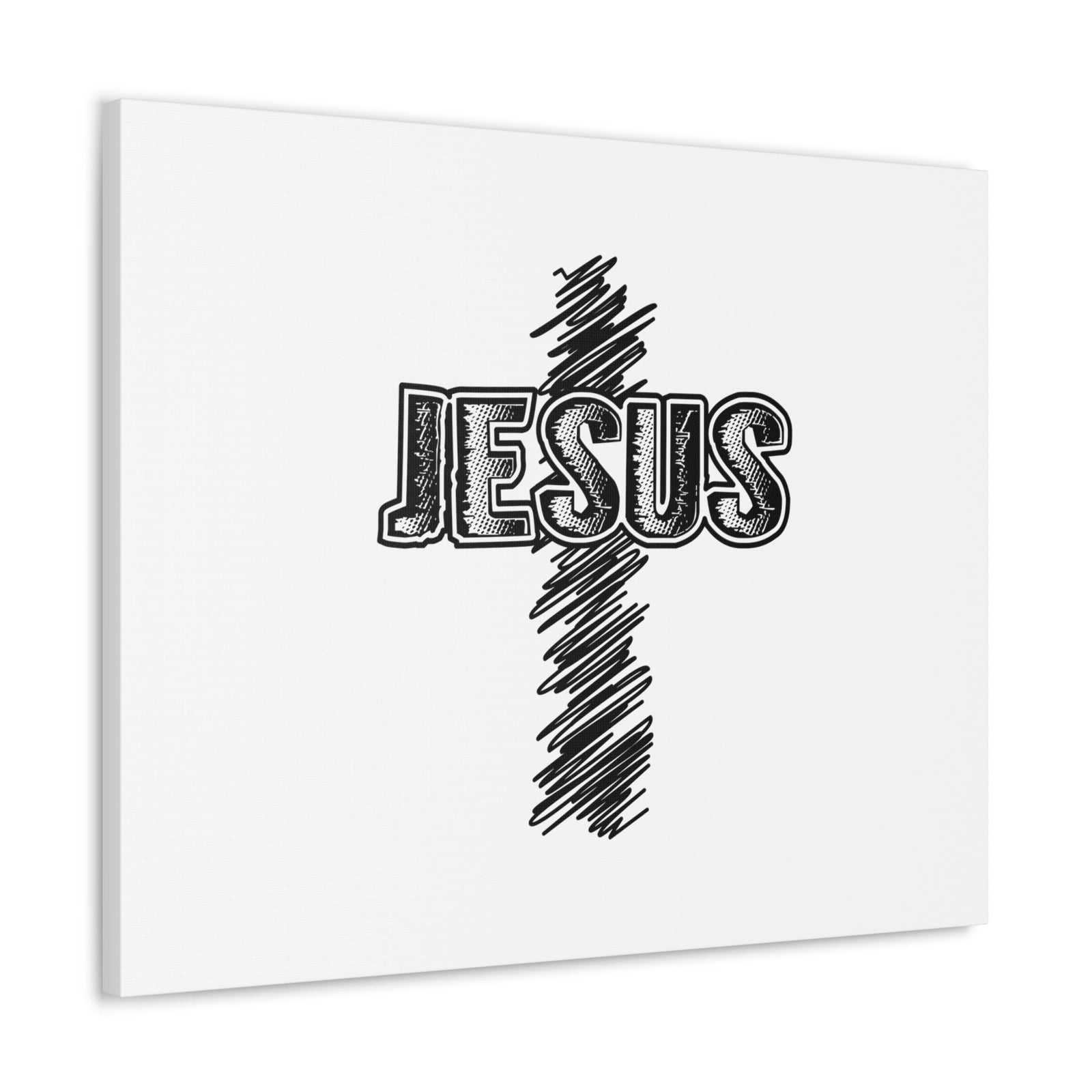 Scripture Walls Jesus Mark 8:34 Cross White Christian Wall Art Bible Verse Print Ready to Hang Unframed-Express Your Love Gifts