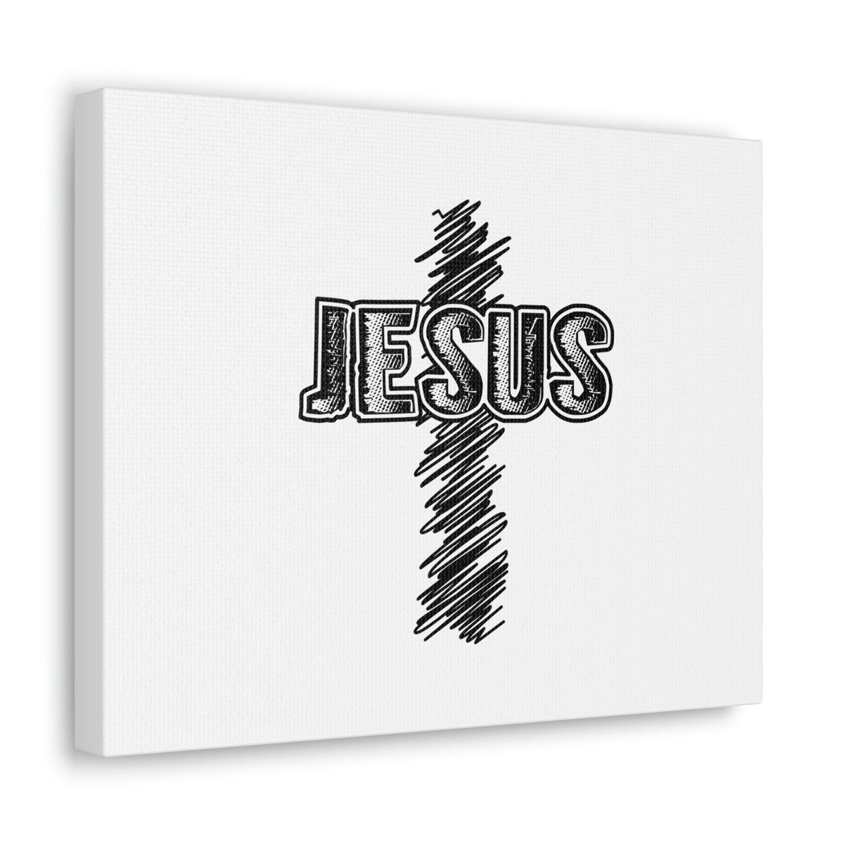 Scripture Walls Jesus Mark 8:34 Cross White Christian Wall Art Bible Verse Print Ready to Hang Unframed-Express Your Love Gifts