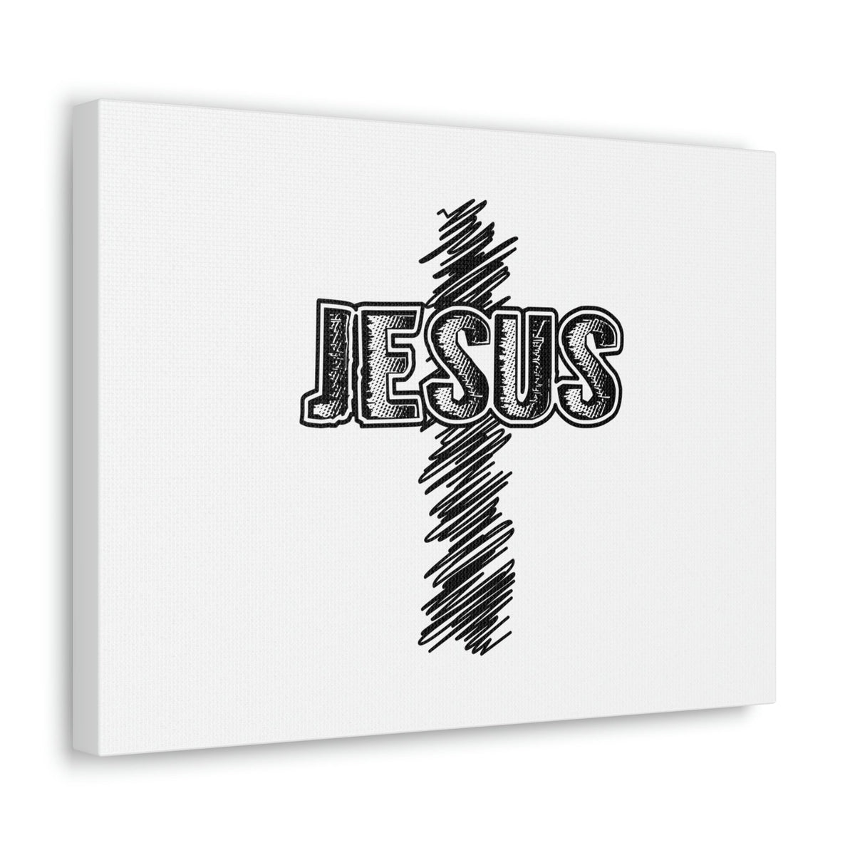Scripture Walls Jesus Mark 8:34 Cross White Christian Wall Art Bible Verse Print Ready to Hang Unframed-Express Your Love Gifts