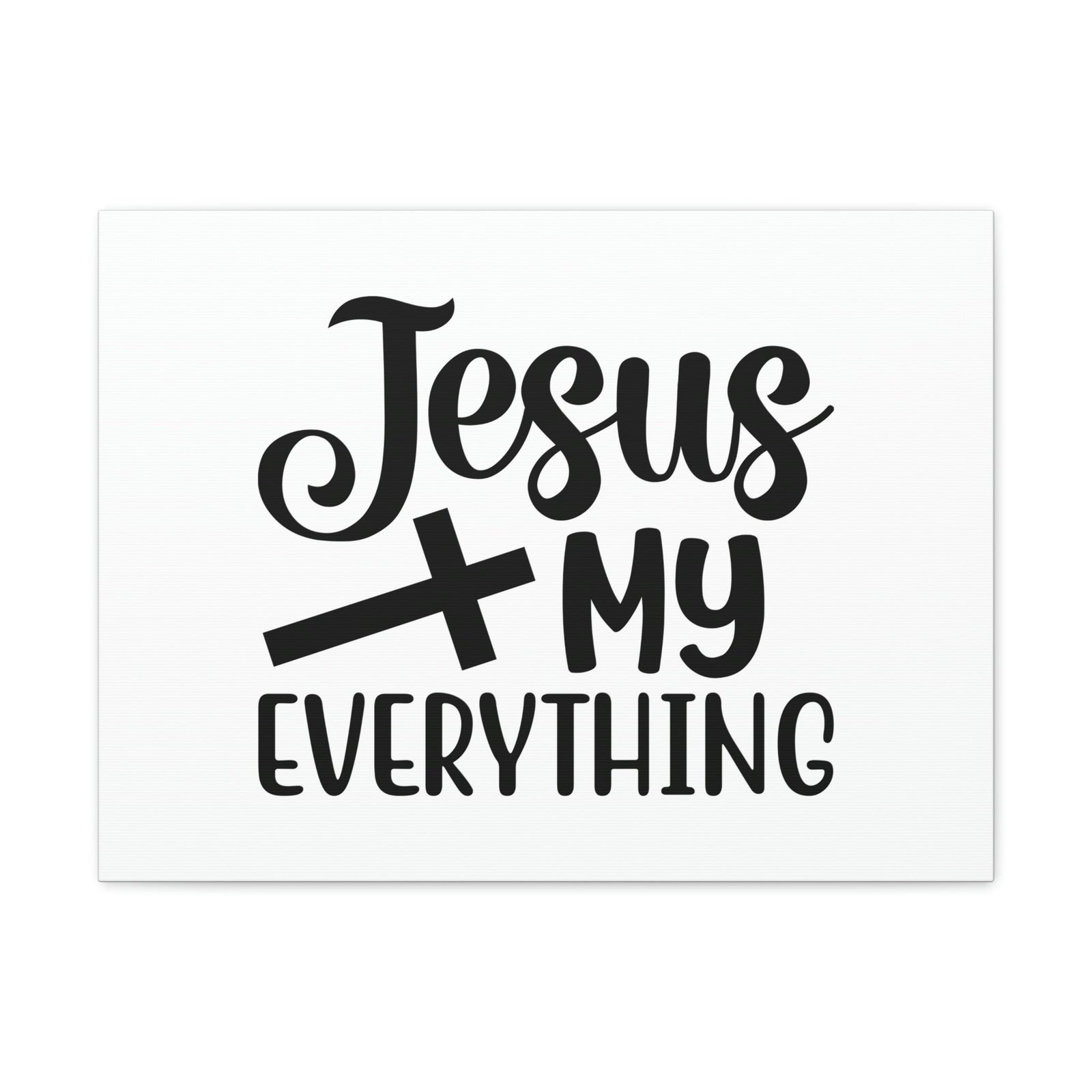 Scripture Walls Jesus My Everything John 14:6 Black Cross Christian Wall Art Bible Verse Print Ready to Hang Unframed-Express Your Love Gifts