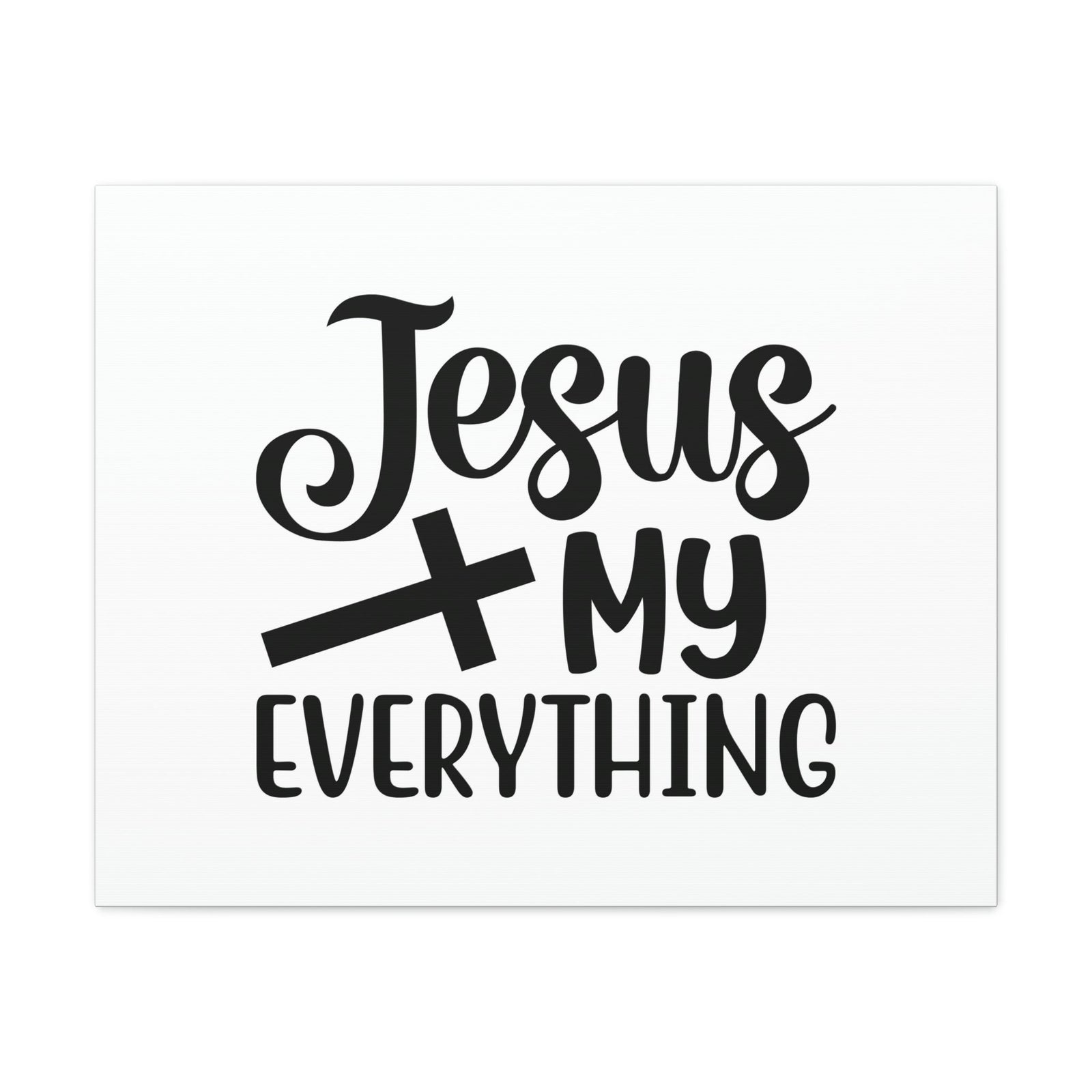 Scripture Walls Jesus My Everything John 14:6 Black Cross Christian Wall Art Bible Verse Print Ready to Hang Unframed-Express Your Love Gifts