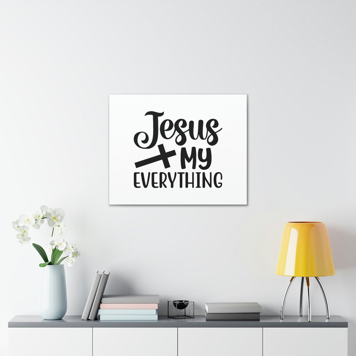 Scripture Walls Jesus My Everything John 14:6 Black Cross Christian Wall Art Bible Verse Print Ready to Hang Unframed-Express Your Love Gifts