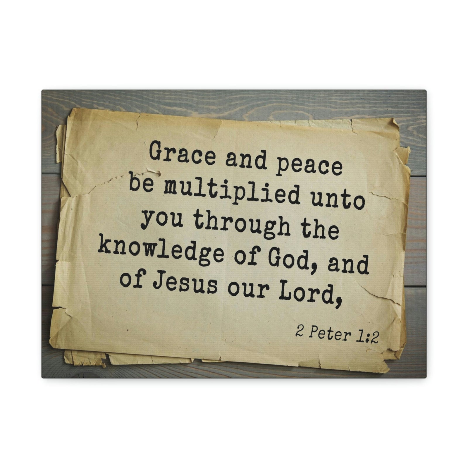 Scripture Walls Jesus Our Lord 2 Peter 1:2 Bible Verse Canvas Christian Wall Art Bible Verse Print Ready To Hang Unframed-Express Your Love Gifts