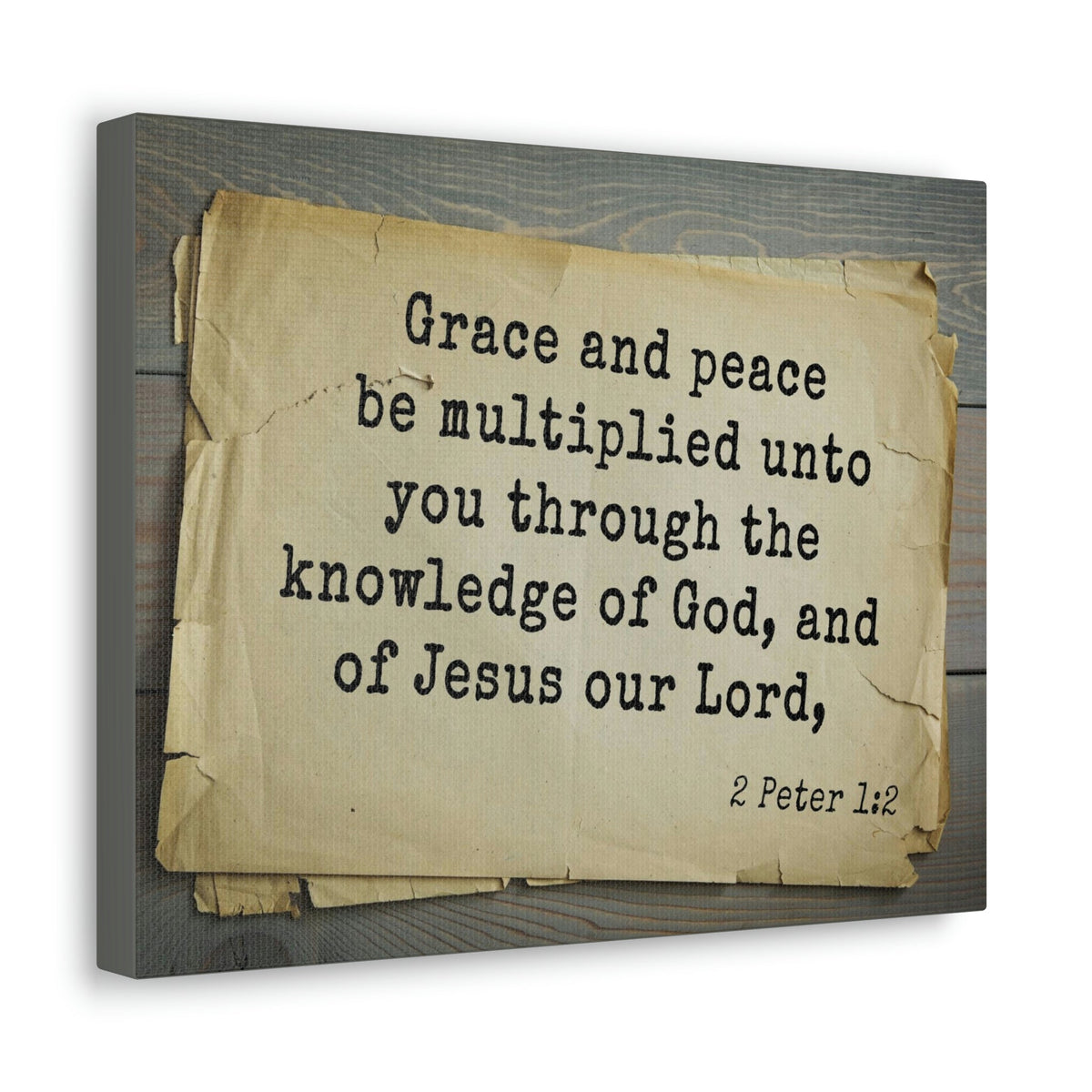 Scripture Walls Jesus Our Lord 2 Peter 1:2 Bible Verse Canvas Christian Wall Art Bible Verse Print Ready To Hang Unframed-Express Your Love Gifts