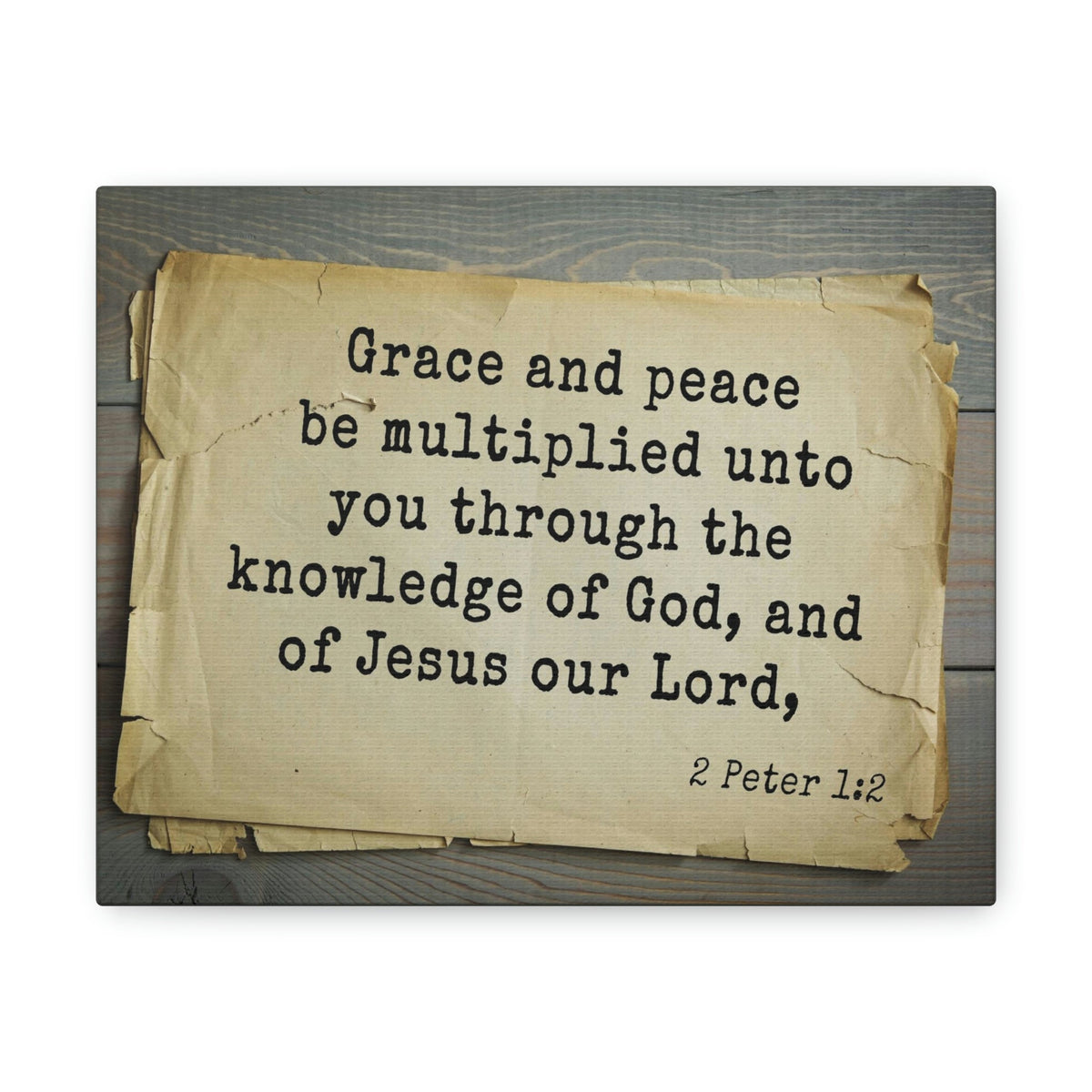 Scripture Walls Jesus Our Lord 2 Peter 1:2 Bible Verse Canvas Christian Wall Art Bible Verse Print Ready To Hang Unframed-Express Your Love Gifts