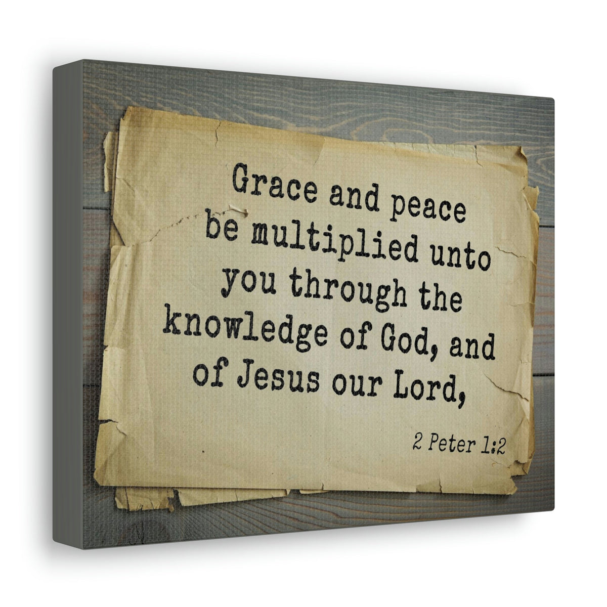 Scripture Walls Jesus Our Lord 2 Peter 1:2 Bible Verse Canvas Christian Wall Art Bible Verse Print Ready To Hang Unframed-Express Your Love Gifts