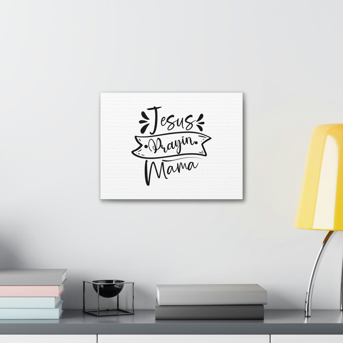 Scripture Walls Jesus Prayin Mama Proverbs 22:6 Banner Christian Wall Art Bible Verse Print Ready to Hang Unframed-Express Your Love Gifts