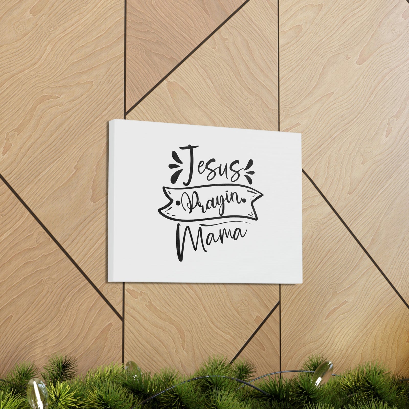 Scripture Walls Jesus Prayin Mama Proverbs 22:6 Banner Christian Wall Art Bible Verse Print Ready to Hang Unframed-Express Your Love Gifts