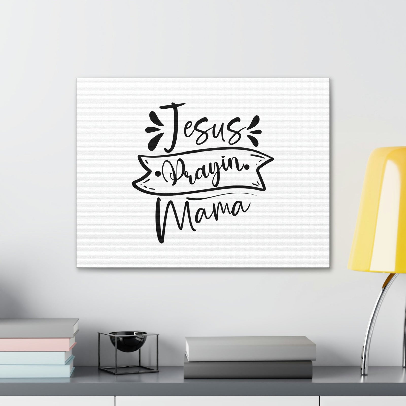 Scripture Walls Jesus Prayin Mama Proverbs 22:6 Banner Christian Wall Art Bible Verse Print Ready to Hang Unframed-Express Your Love Gifts