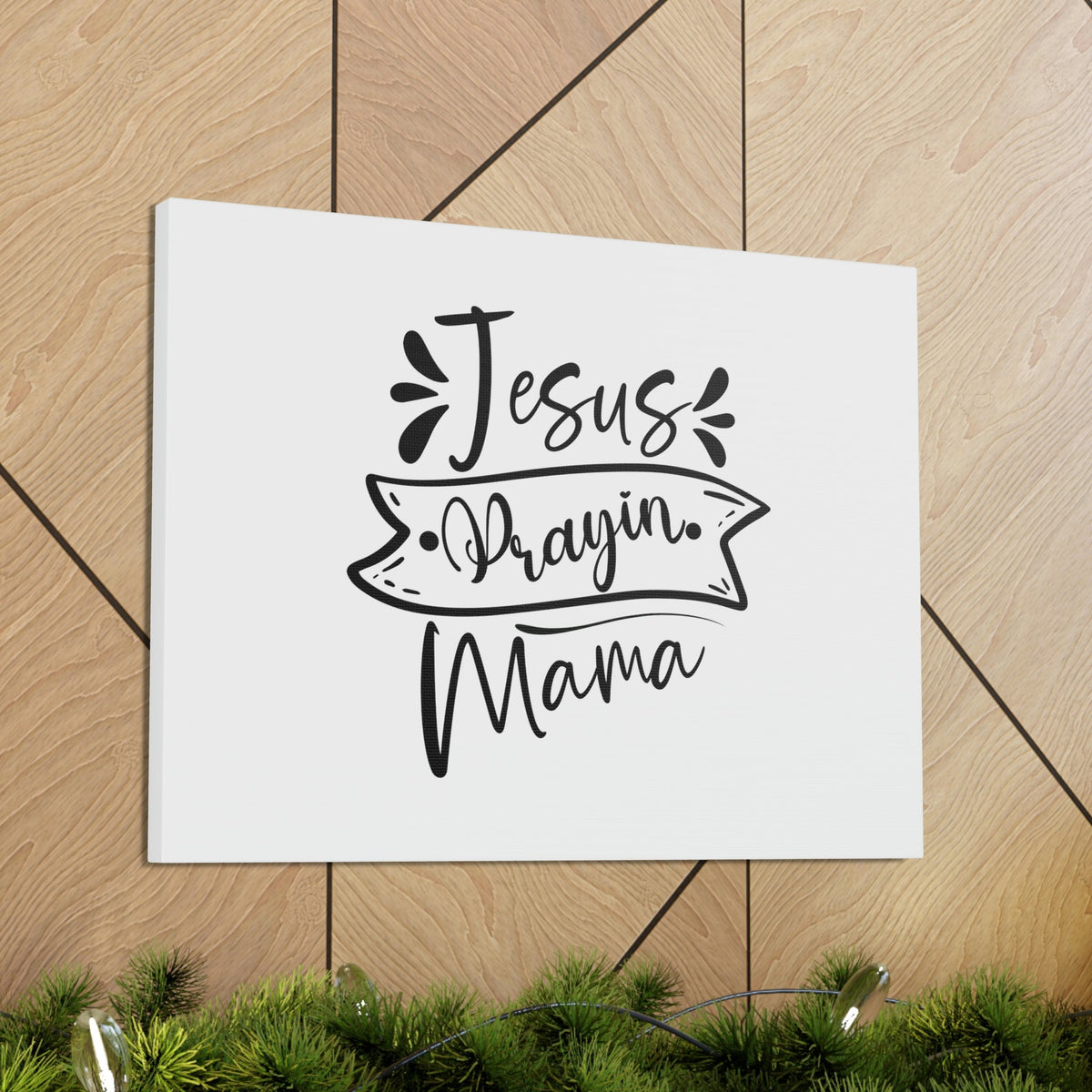 Scripture Walls Jesus Prayin Mama Proverbs 22:6 Banner Christian Wall Art Bible Verse Print Ready to Hang Unframed-Express Your Love Gifts