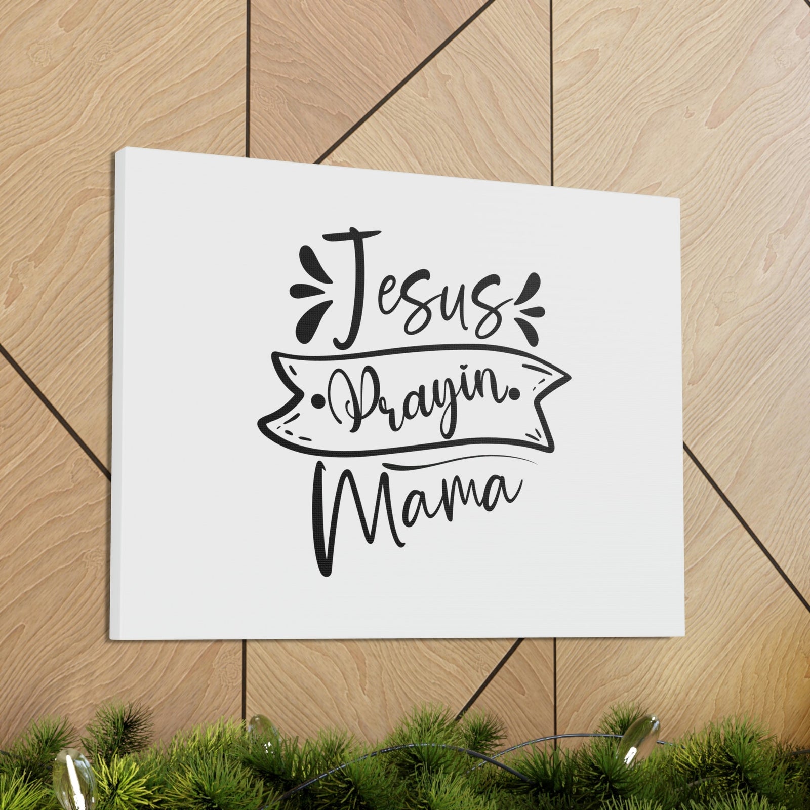 Scripture Walls Jesus Prayin Mama Proverbs 22:6 Banner Christian Wall Art Bible Verse Print Ready to Hang Unframed-Express Your Love Gifts