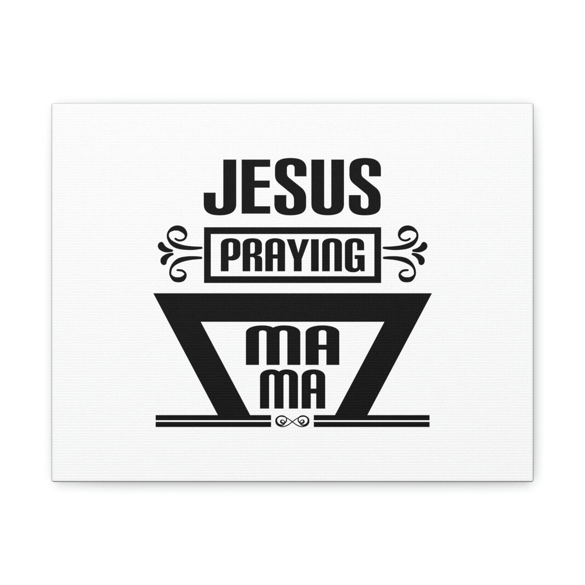 Scripture Walls Jesus Praying Luke 2:51 White Christian Wall Art Bible Verse Print Ready to Hang Unframed-Express Your Love Gifts