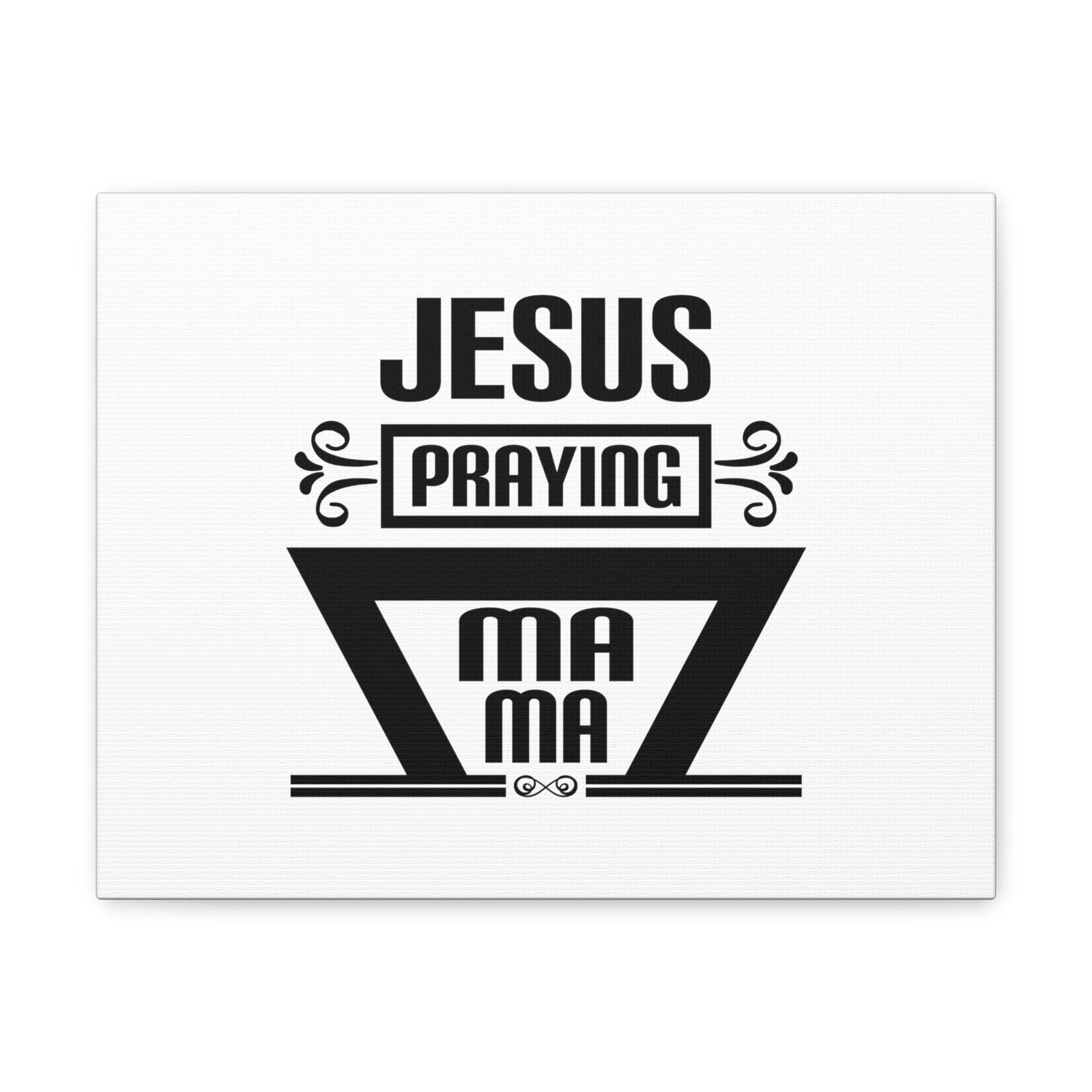 Scripture Walls Jesus Praying Luke 2:51 White Christian Wall Art Bible Verse Print Ready to Hang Unframed-Express Your Love Gifts