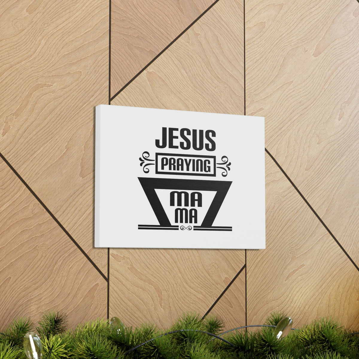 Scripture Walls Jesus Praying Luke 2:51 White Christian Wall Art Bible Verse Print Ready to Hang Unframed-Express Your Love Gifts
