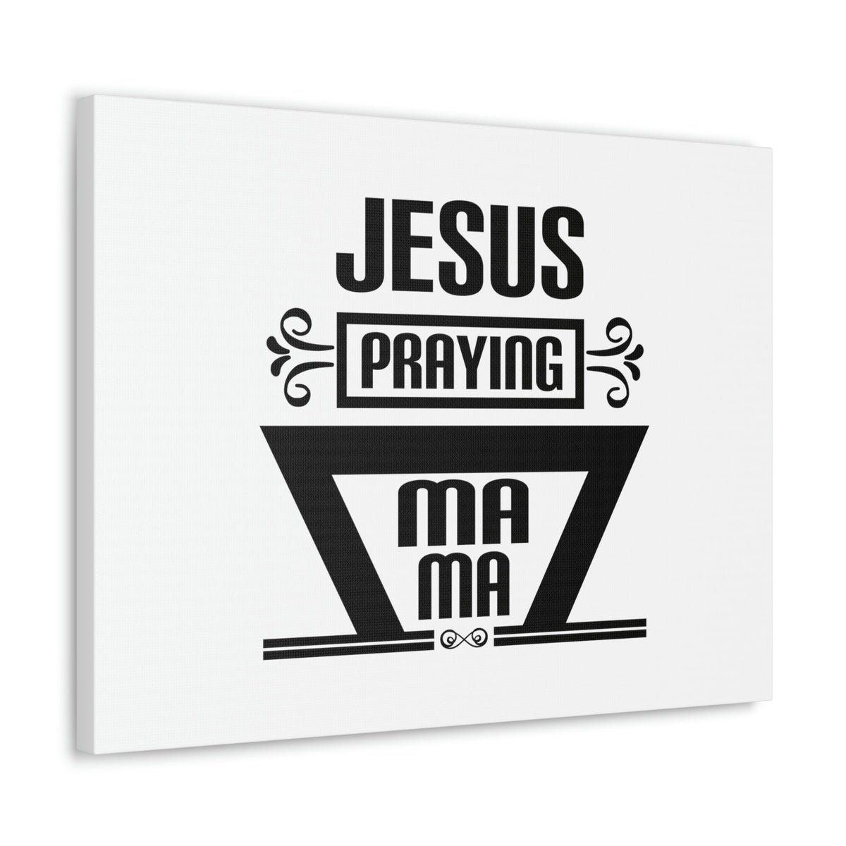 Scripture Walls Jesus Praying Luke 2:51 White Christian Wall Art Bible Verse Print Ready to Hang Unframed-Express Your Love Gifts