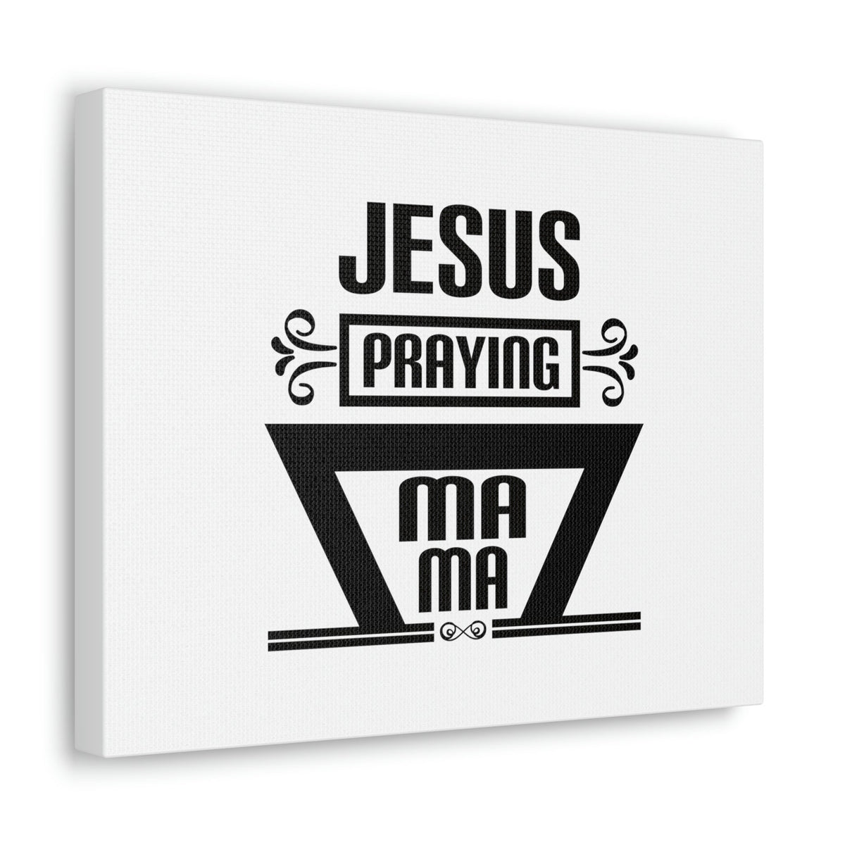 Scripture Walls Jesus Praying Luke 2:51 White Christian Wall Art Bible Verse Print Ready to Hang Unframed-Express Your Love Gifts