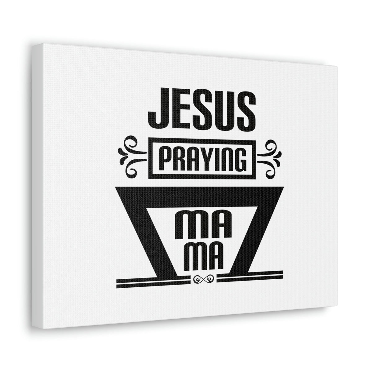 Scripture Walls Jesus Praying Luke 2:51 White Christian Wall Art Bible Verse Print Ready to Hang Unframed-Express Your Love Gifts