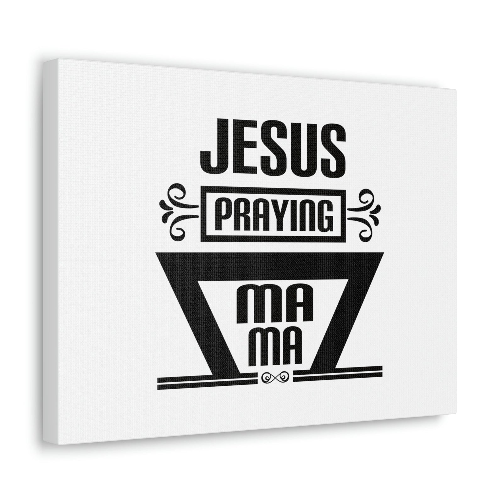Scripture Walls Jesus Praying Luke 2:51 White Christian Wall Art Bible Verse Print Ready to Hang Unframed-Express Your Love Gifts