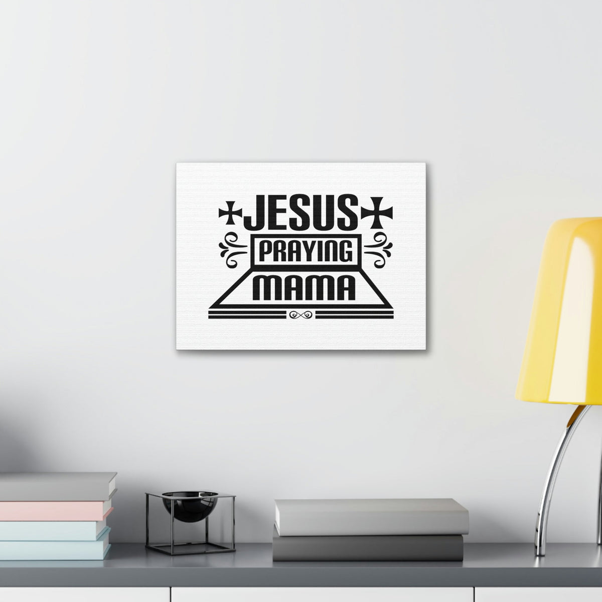 Scripture Walls Jesus Praying Mama Acts 1:14 Cross Christian Wall Art Bible Verse Print Ready to Hang Unframed-Express Your Love Gifts