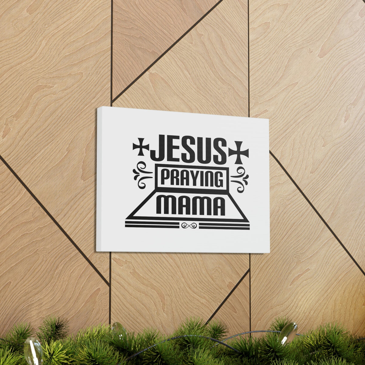 Scripture Walls Jesus Praying Mama Acts 1:14 Cross Christian Wall Art Bible Verse Print Ready to Hang Unframed-Express Your Love Gifts