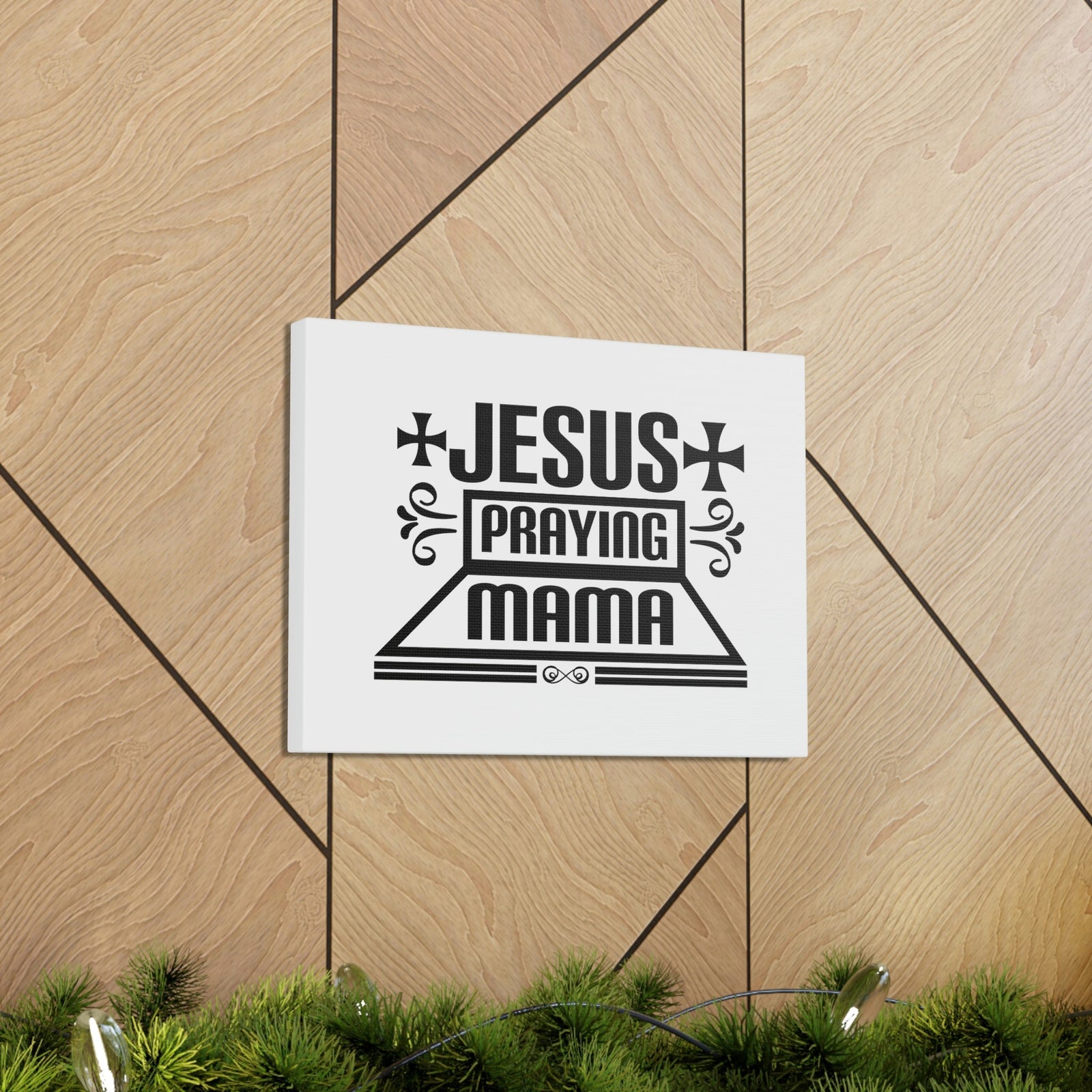 Scripture Walls Jesus Praying Mama Acts 1:14 Cross Christian Wall Art Bible Verse Print Ready to Hang Unframed-Express Your Love Gifts