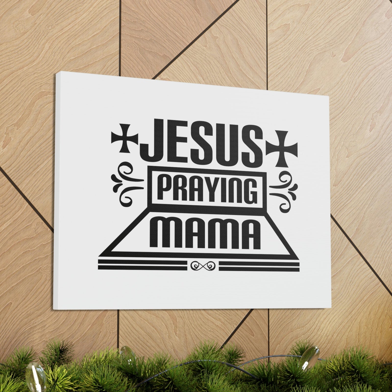 Scripture Walls Jesus Praying Mama Acts 1:14 Cross Christian Wall Art Bible Verse Print Ready to Hang Unframed-Express Your Love Gifts