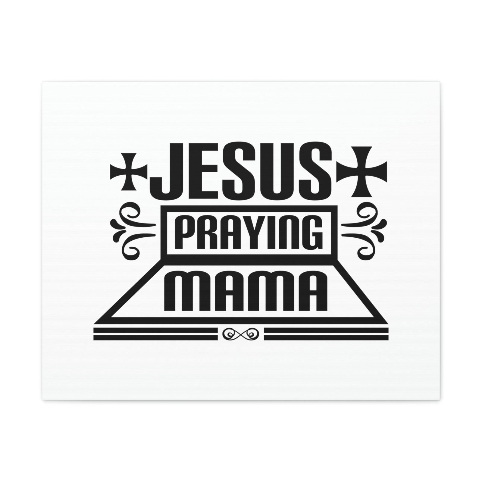 Scripture Walls Jesus Praying Mama Acts 1:14 Cross Christian Wall Art Bible Verse Print Ready to Hang Unframed-Express Your Love Gifts