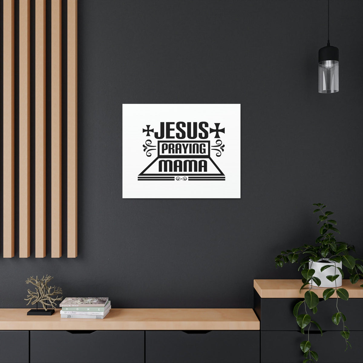 Scripture Walls Jesus Praying Mama Acts 1:14 Cross Christian Wall Art Bible Verse Print Ready to Hang Unframed-Express Your Love Gifts