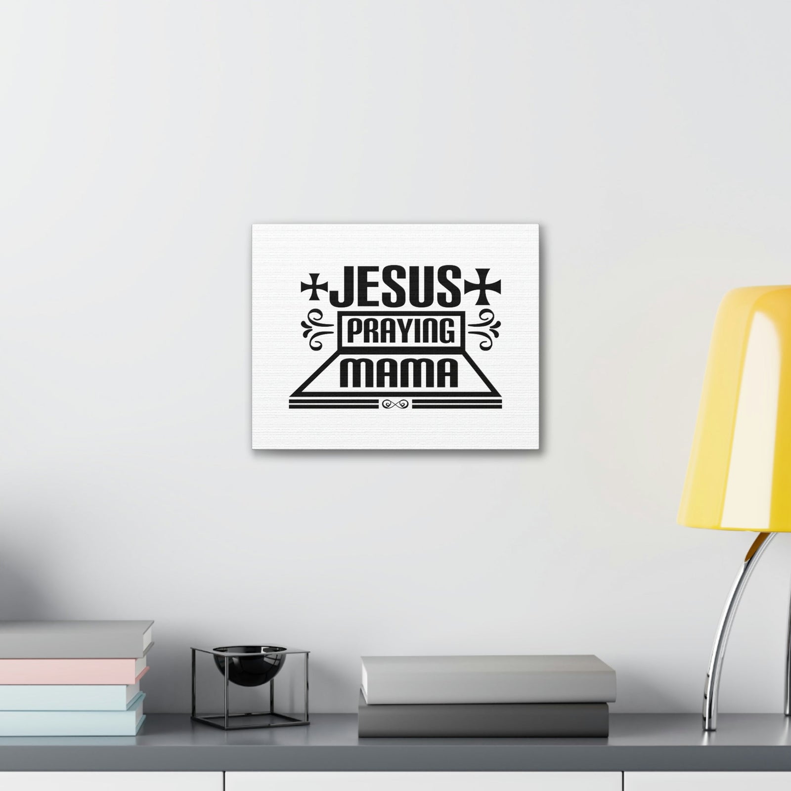 Scripture Walls Jesus Praying Mama Acts 1:14 Cross Christian Wall Art Bible Verse Print Ready to Hang Unframed-Express Your Love Gifts