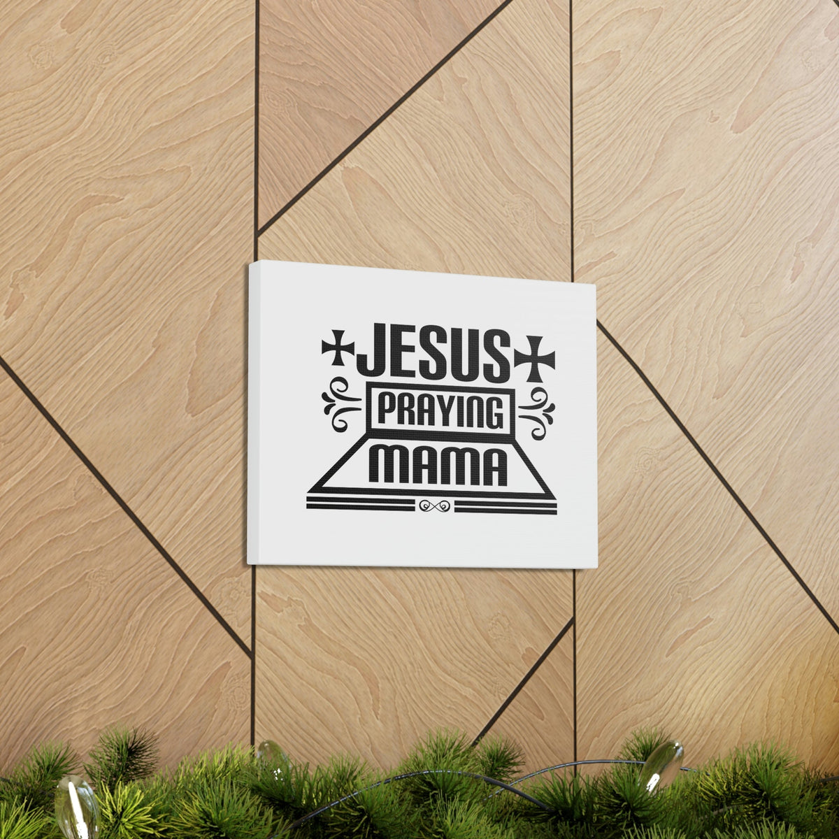 Scripture Walls Jesus Praying Mama Acts 1:14 Cross Christian Wall Art Bible Verse Print Ready to Hang Unframed-Express Your Love Gifts