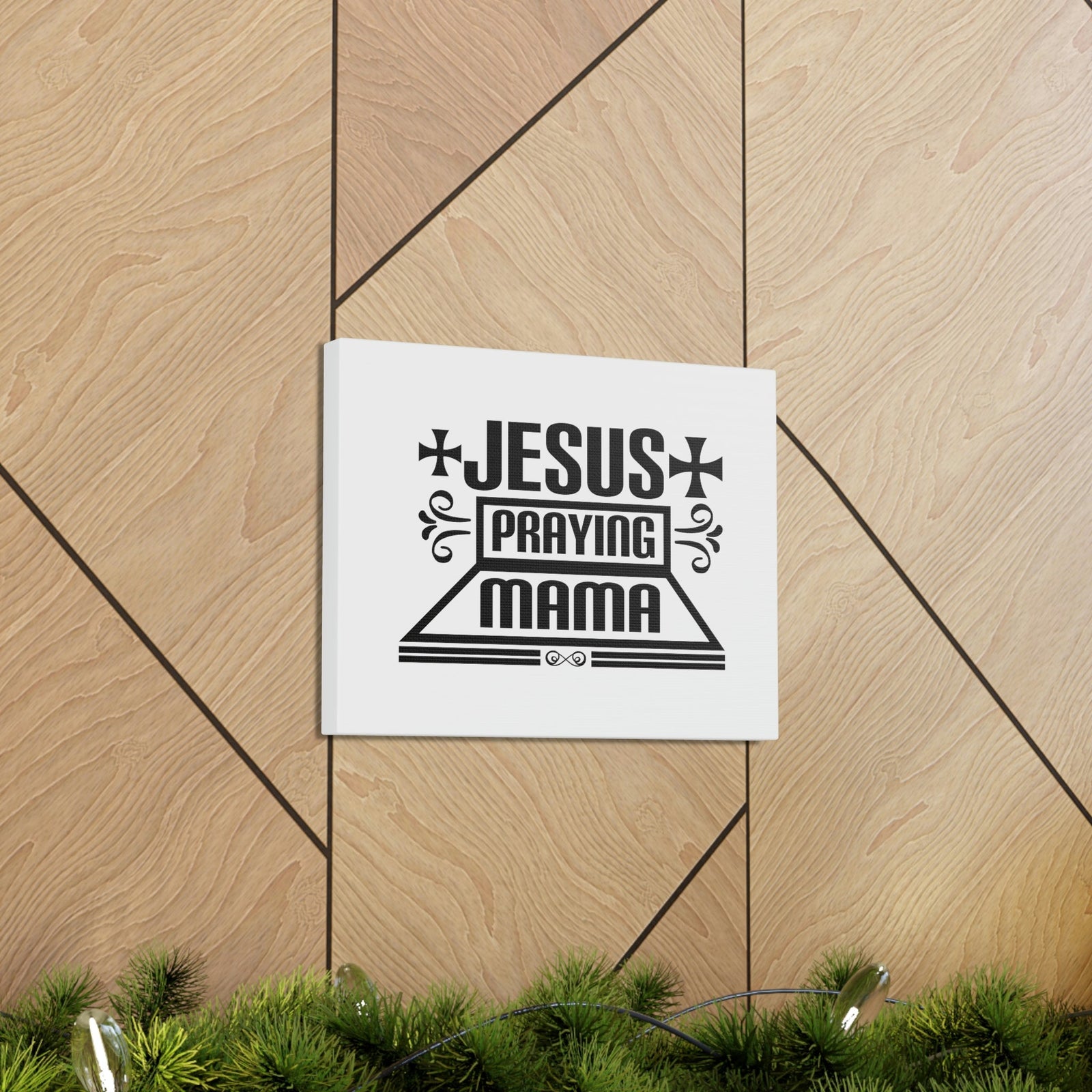 Scripture Walls Jesus Praying Mama Acts 1:14 Cross Christian Wall Art Bible Verse Print Ready to Hang Unframed-Express Your Love Gifts