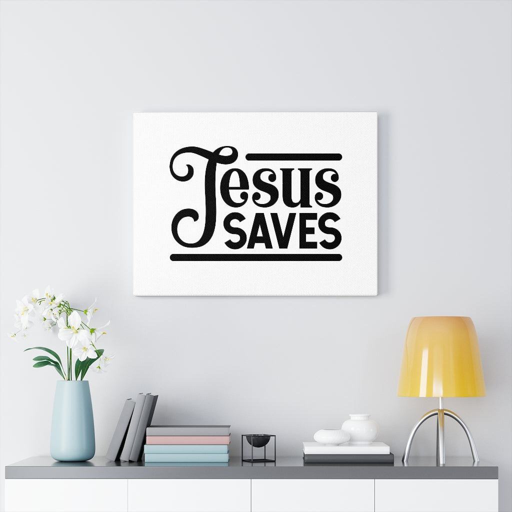 Scripture Walls Jesus Saves Bible Verse Canvas Christian Wall Art Ready to Hang Unframed-Express Your Love Gifts