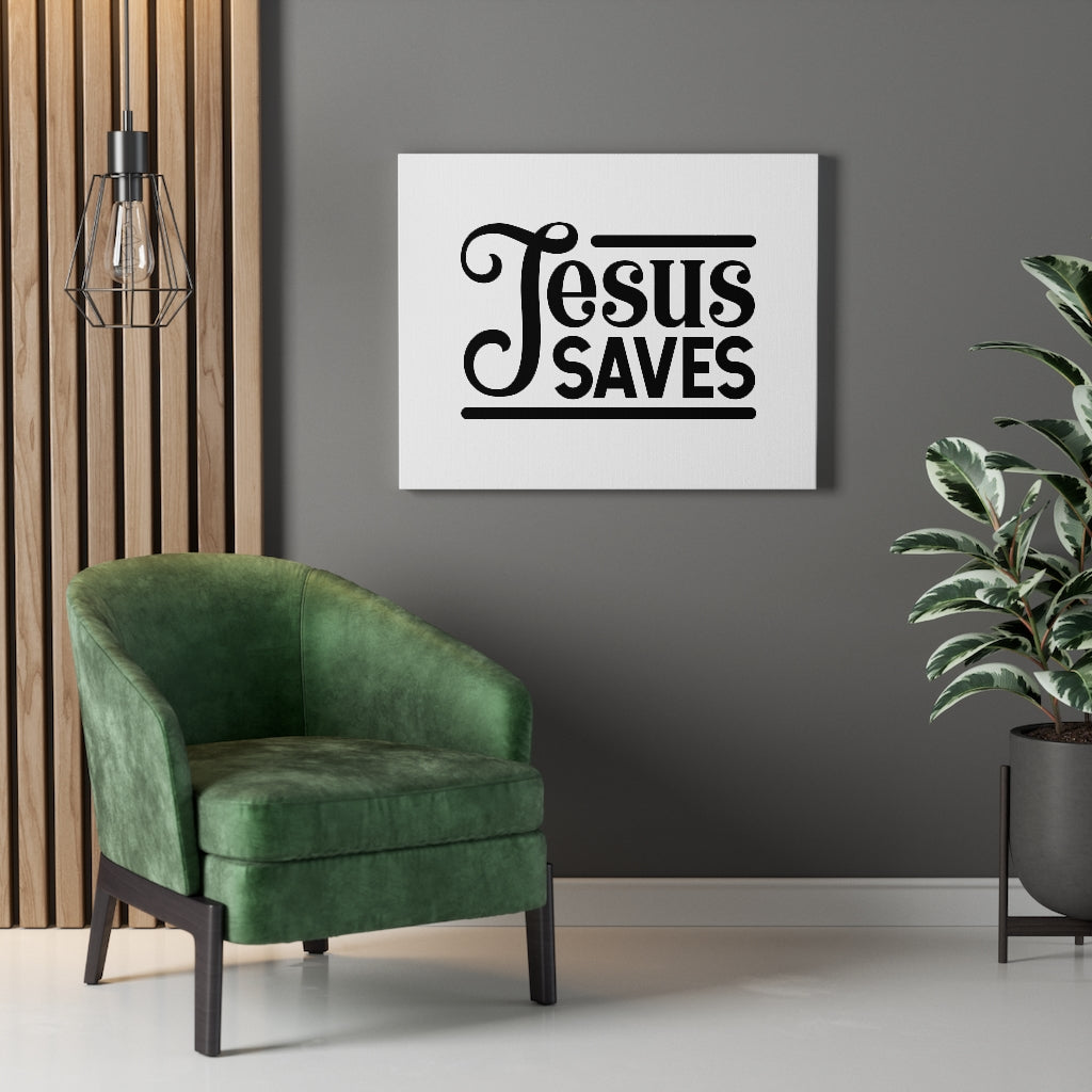 Scripture Walls Jesus Saves Bible Verse Canvas Christian Wall Art Ready to Hang Unframed-Express Your Love Gifts