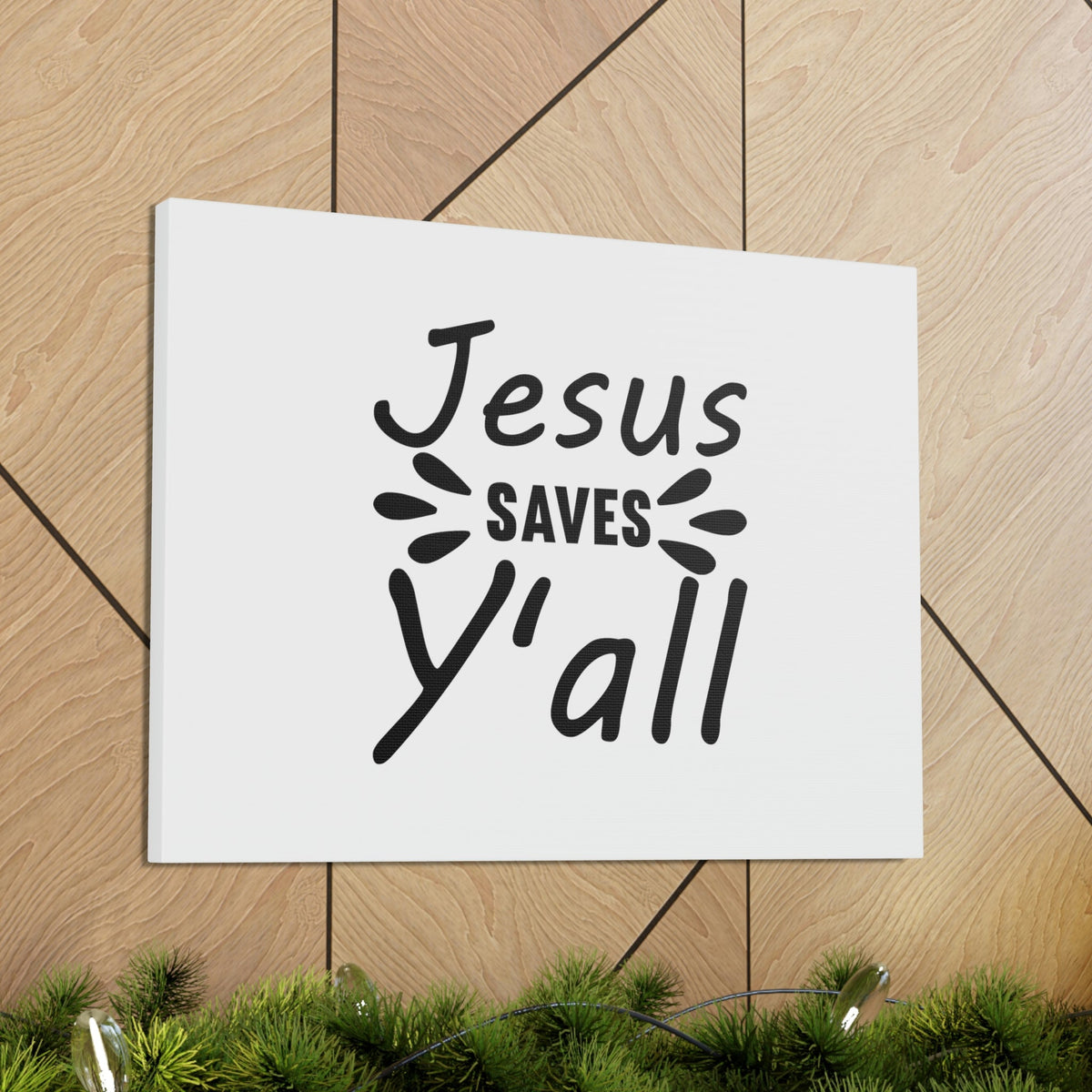 Scripture Walls Jesus Saves Y'all Romans 6:23 Christian Wall Art Bible Verse Print Ready to Hang Unframed-Express Your Love Gifts