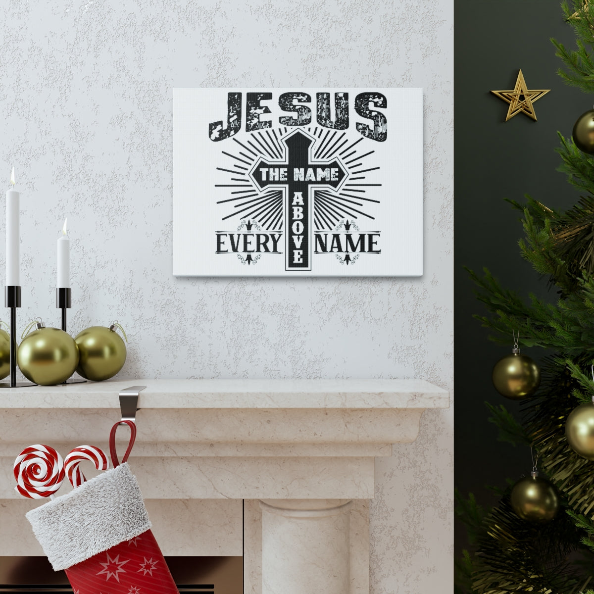 Scripture Walls Jesus The Name Philippians 2:9 Christian Wall Art Print Ready to Hang Unframed-Express Your Love Gifts