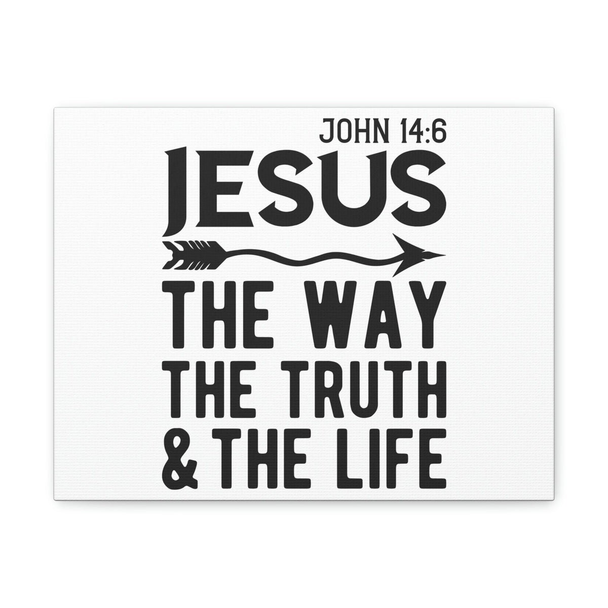 Scripture Walls Jesus The Way John 14:6 Arrow Bible Verse Canvas Christian Wall Art Ready To Hang Unframed-Express Your Love Gifts