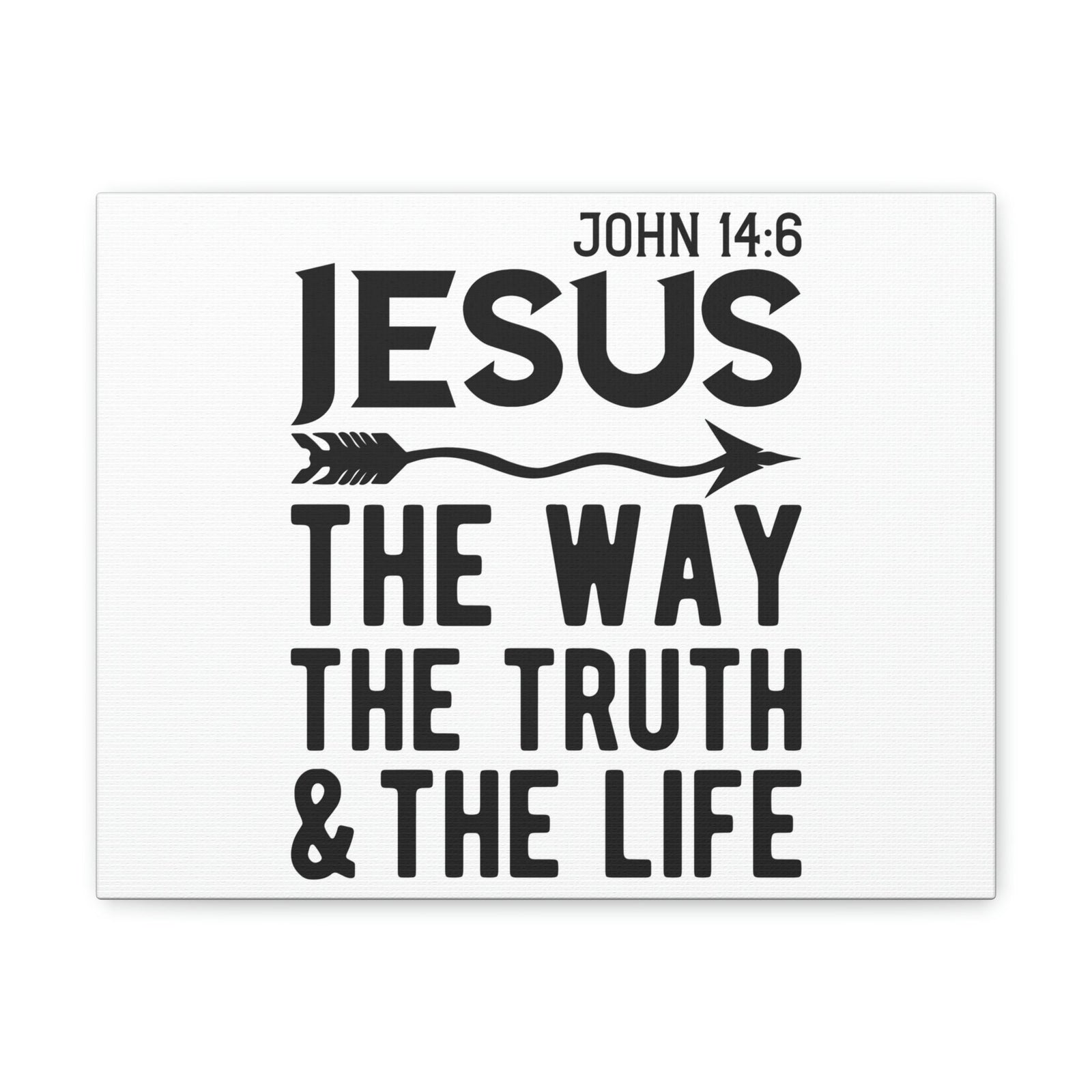 Scripture Walls Jesus The Way John 14:6 Arrow Bible Verse Canvas Christian Wall Art Ready To Hang Unframed-Express Your Love Gifts