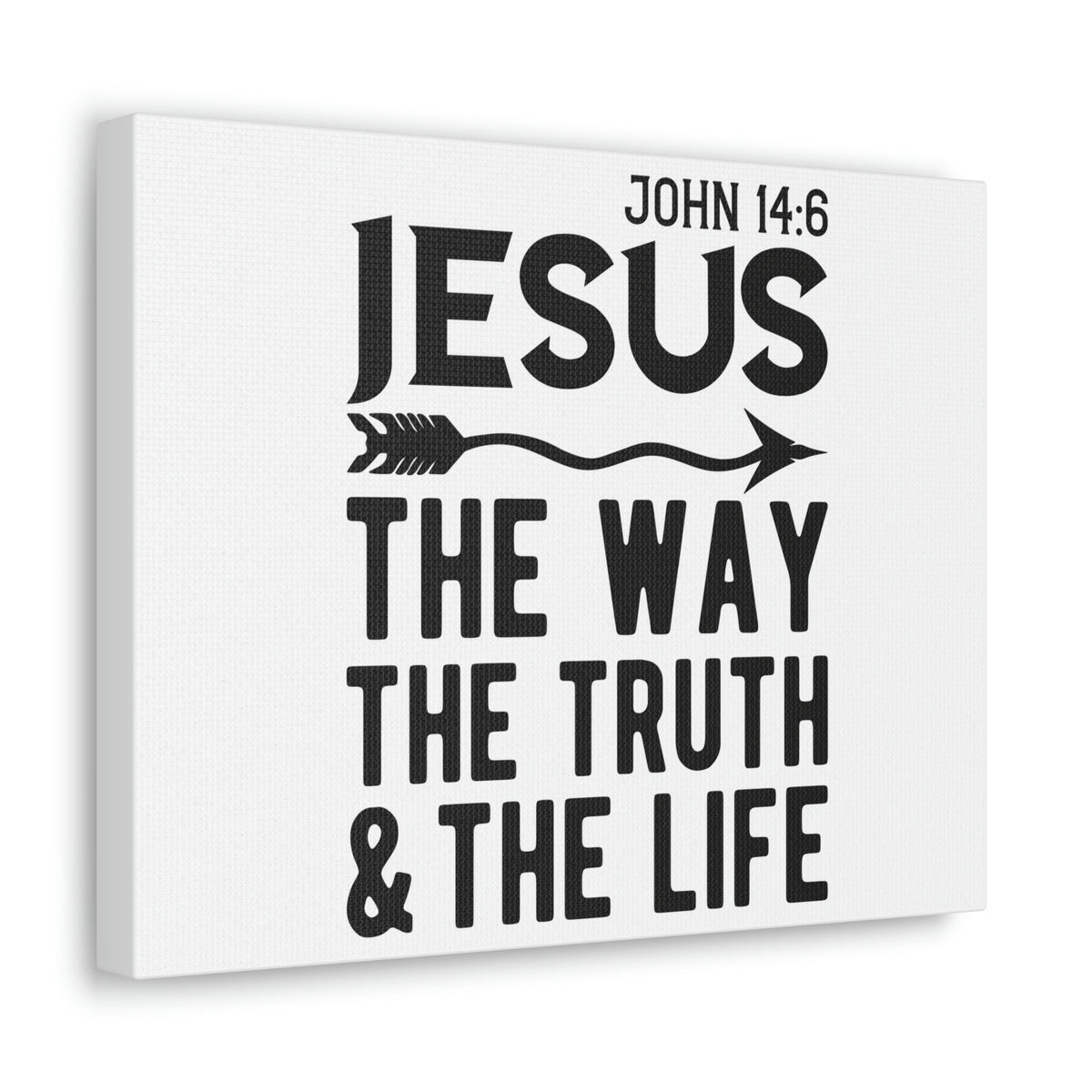 Scripture Walls Jesus The Way John 14:6 Arrow Bible Verse Canvas Christian Wall Art Ready To Hang Unframed-Express Your Love Gifts