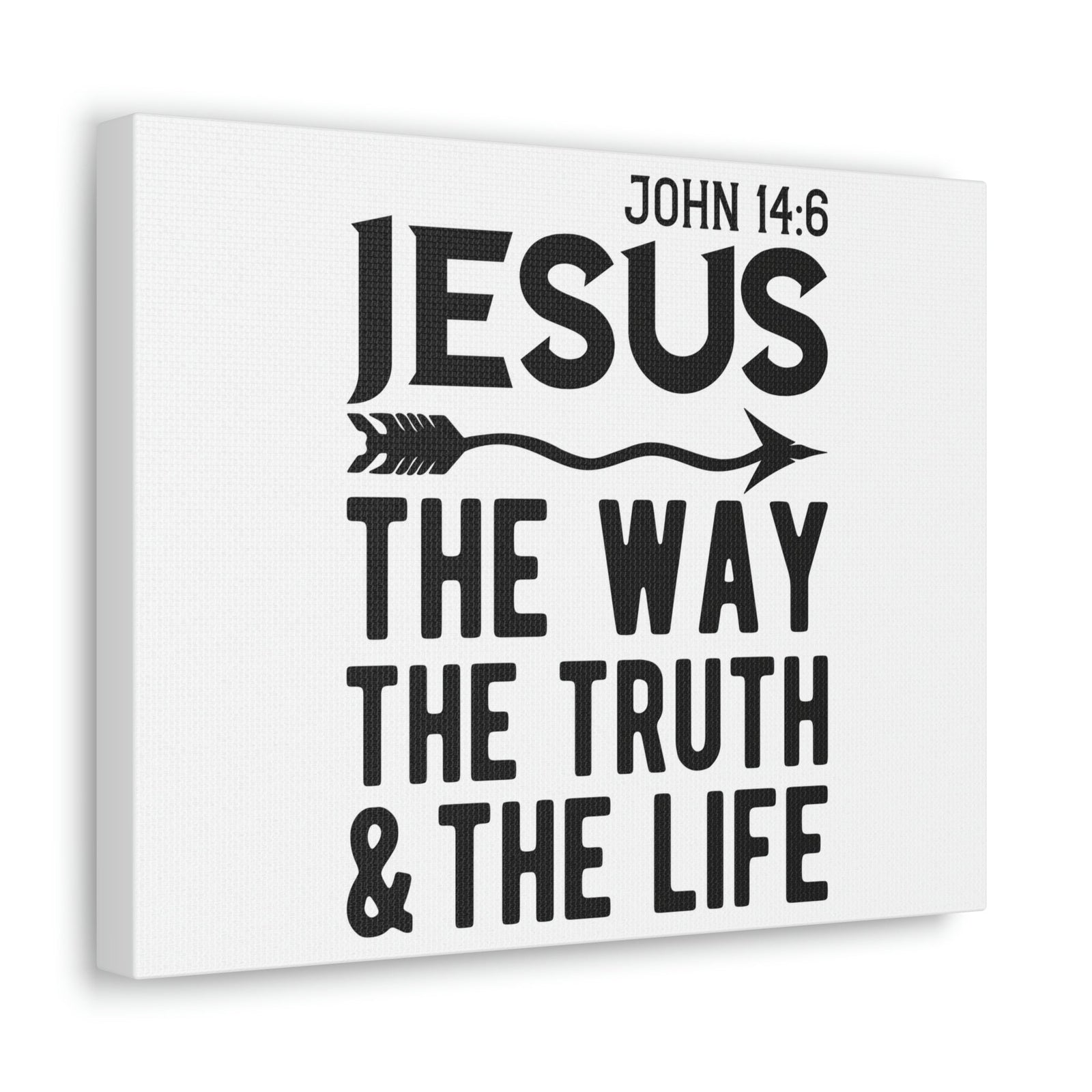 Scripture Walls Jesus The Way John 14:6 Arrow Bible Verse Canvas Christian Wall Art Ready To Hang Unframed-Express Your Love Gifts