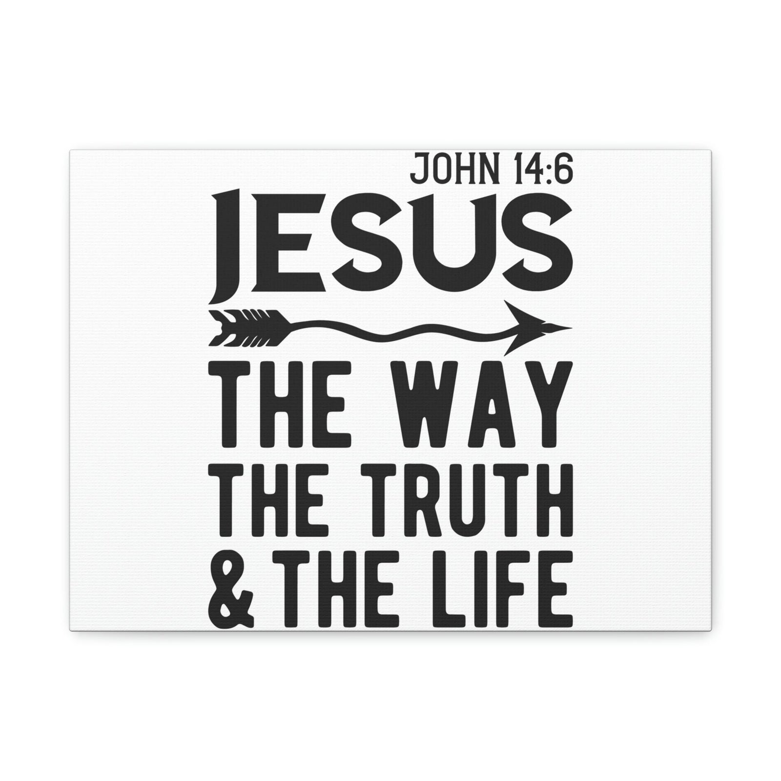 Scripture Walls Jesus The Way John 14:6 Arrow Bible Verse Canvas Christian Wall Art Ready To Hang Unframed-Express Your Love Gifts