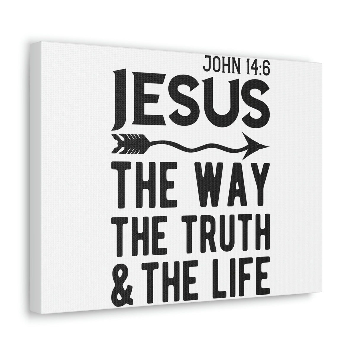 Scripture Walls Jesus The Way John 14:6 Arrow Bible Verse Canvas Christian Wall Art Ready To Hang Unframed-Express Your Love Gifts