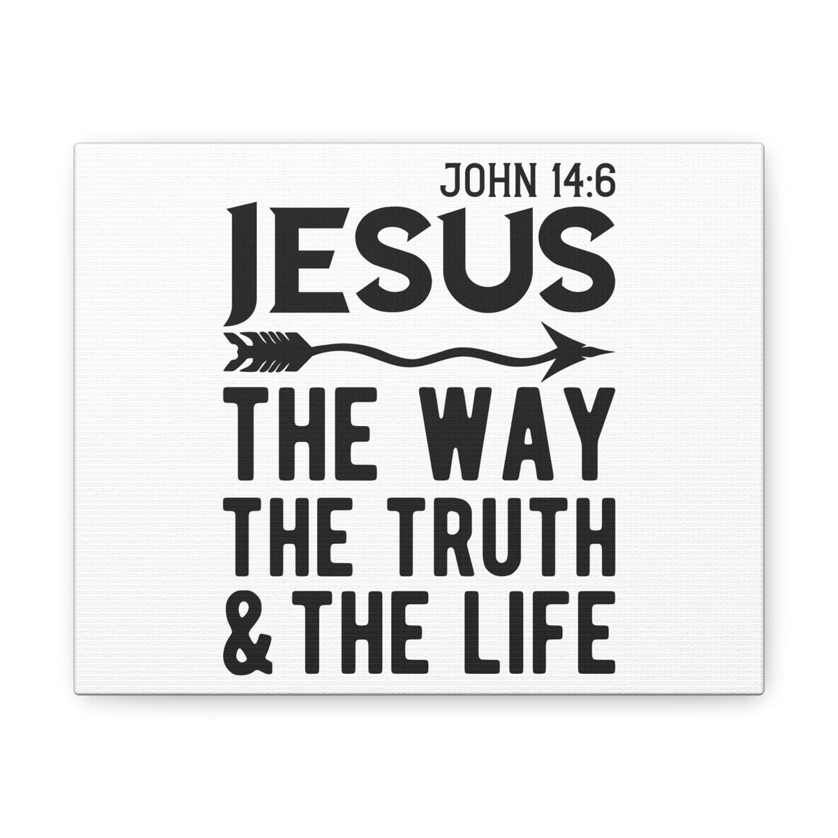 Scripture Walls Jesus The Way John 14:6 Arrow Bible Verse Canvas Christian Wall Art Ready To Hang Unframed-Express Your Love Gifts