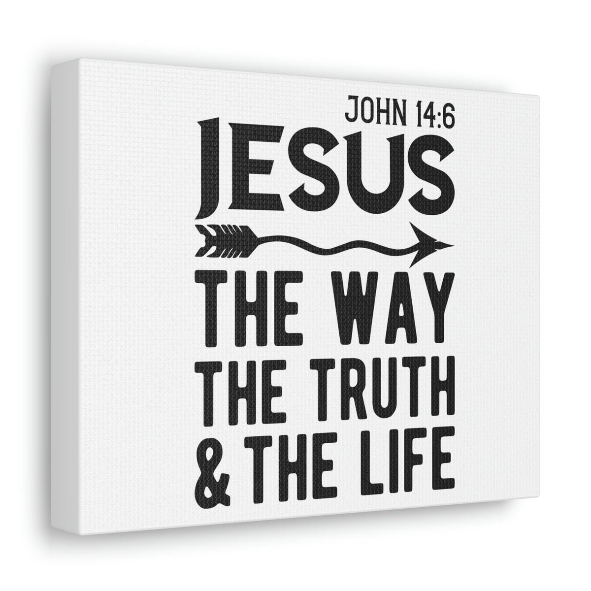 Scripture Walls Jesus The Way John 14:6 Arrow Bible Verse Canvas Christian Wall Art Ready To Hang Unframed-Express Your Love Gifts